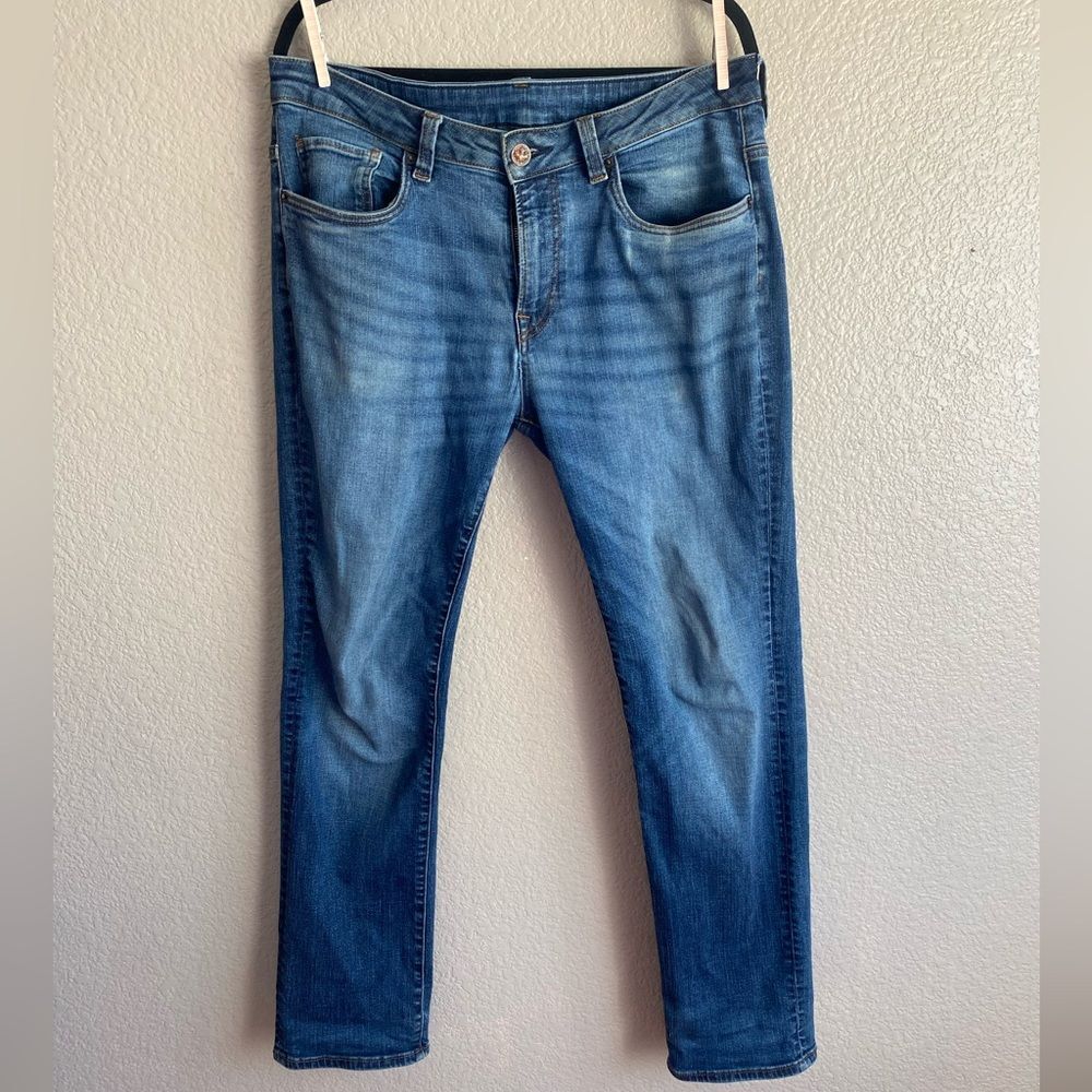 Buffalo David Bitton Men’s Straight Six Medium Wash Jeans – 33x32